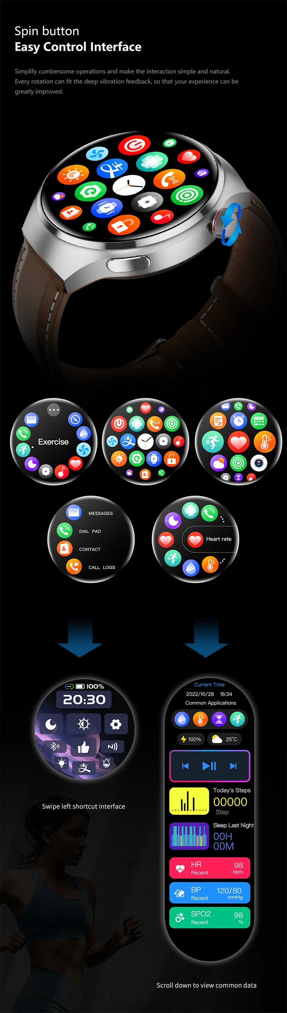 2025 New Watch 4 Pro GPS NFC Smart Watch Men 360*360 AMOLED Screen Heart Rate Bluetooth Call Waterproof Sports Man Smartwatch
