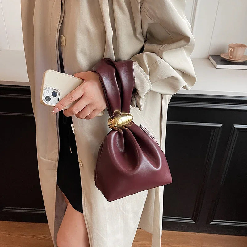 Design Mini PU Leather Underarm Bags For Women Fashion Designer