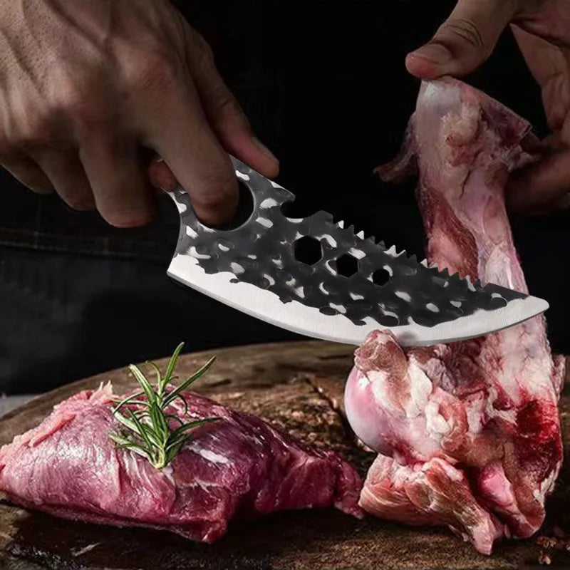 Sharp Chef Meat Cleaver Butcher Boning Knife Stainless Steel Slicing Meat Fish Fruit