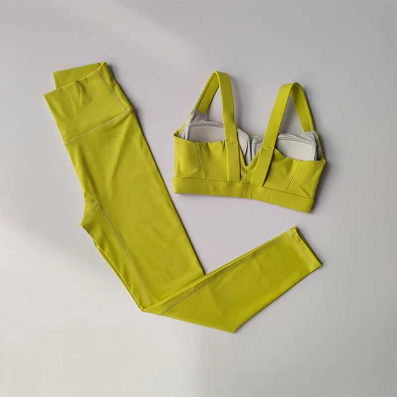 Yoga Set for Women Professional Fitness Suit for Sports Bras Training Running Suit Fast