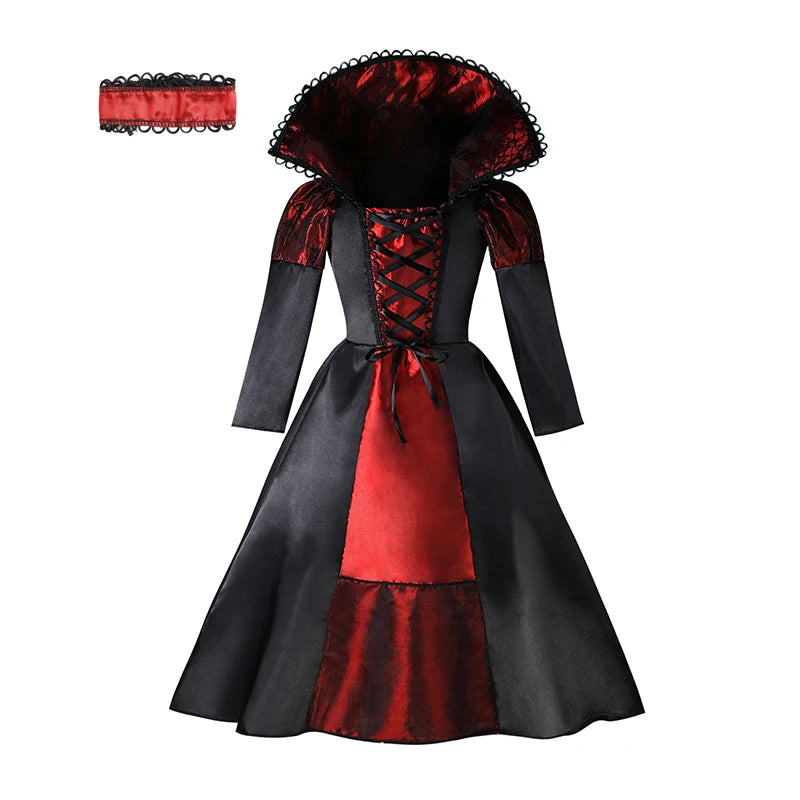 Kids' Halloween Gothic Vampire & Day of The Dead Cosplay Costumes for Boys Top + Pants + Cloak Set Scary Fantasy Outfits