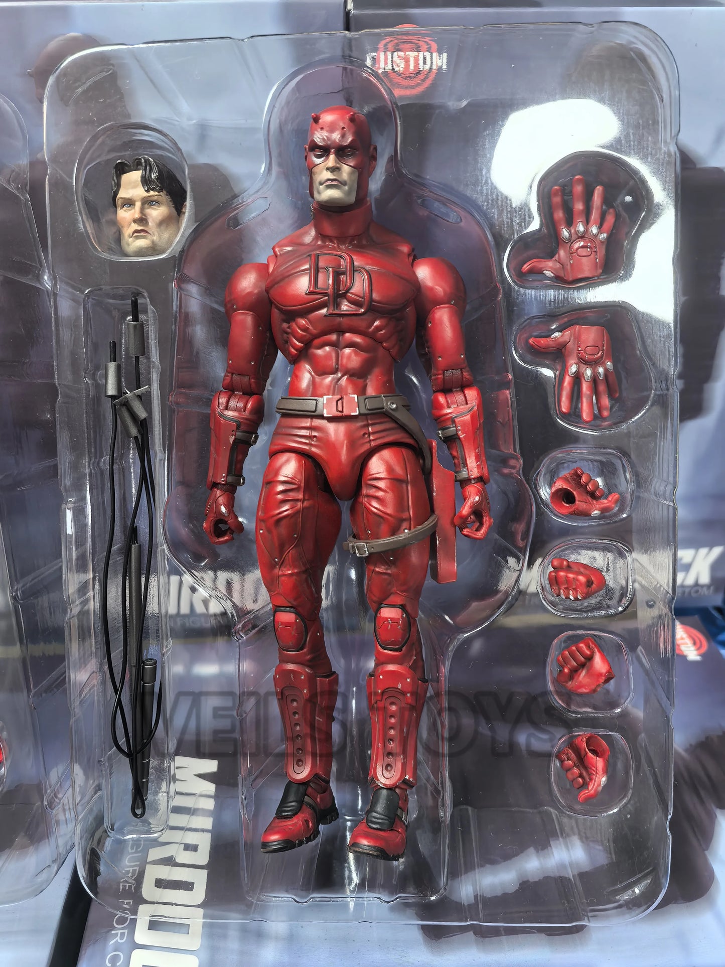 In Stock - FlefToys Marvel Daredevil Classic Red Shadowland Reborn Black 8" Action Figure Devil Defenders Matt Murdock Legends