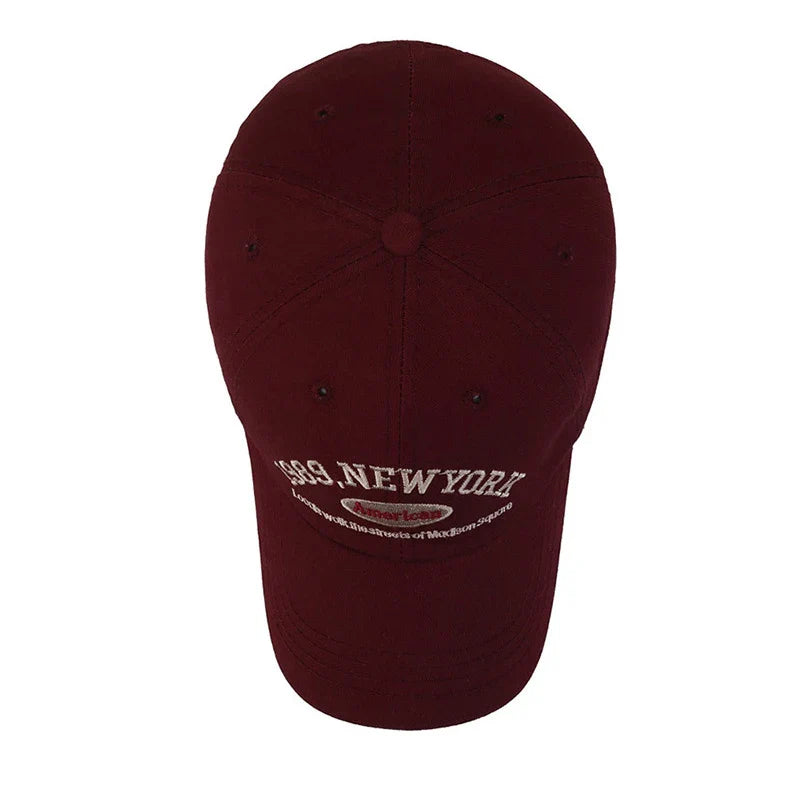 Embroidery 1989 New York Baseball Hats Washed Cotton Cap for Men Women Adjustable Snapback Caps Baseball Cap Letter Dad Hat Hot