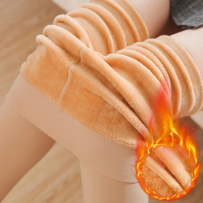 Women Winter Thicken Leggings Warm High Waist Solid Color Velvet for Female