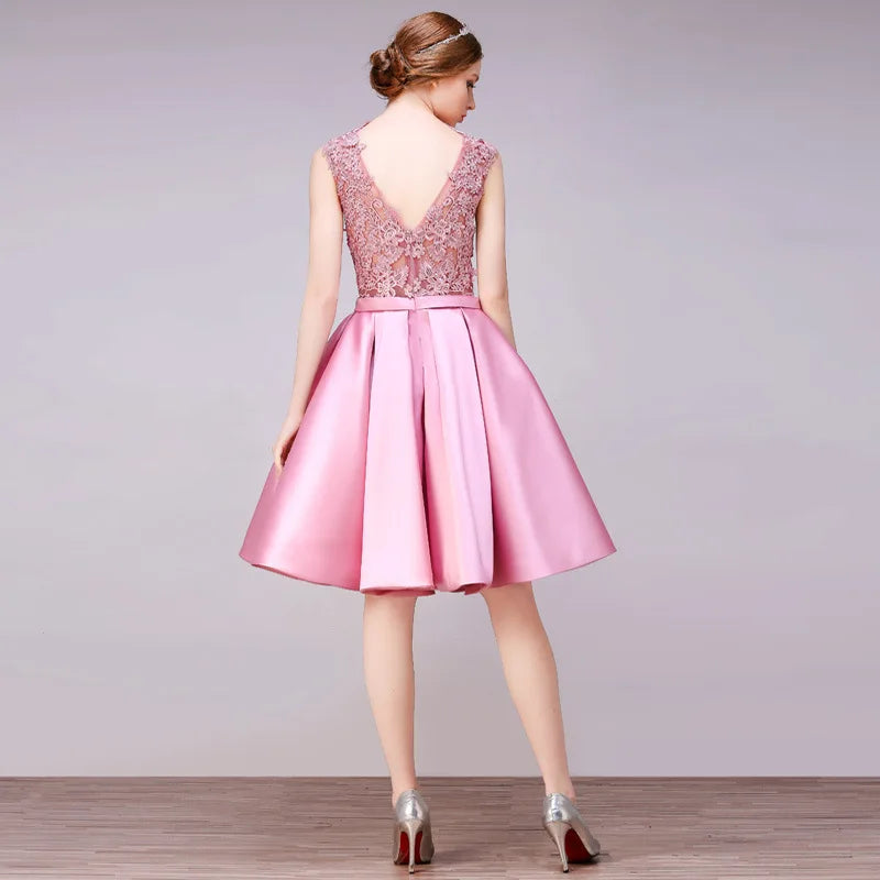 Homecoming Dresses: Prom Evening Dress Elegant Embroidered Lace Long Dresses