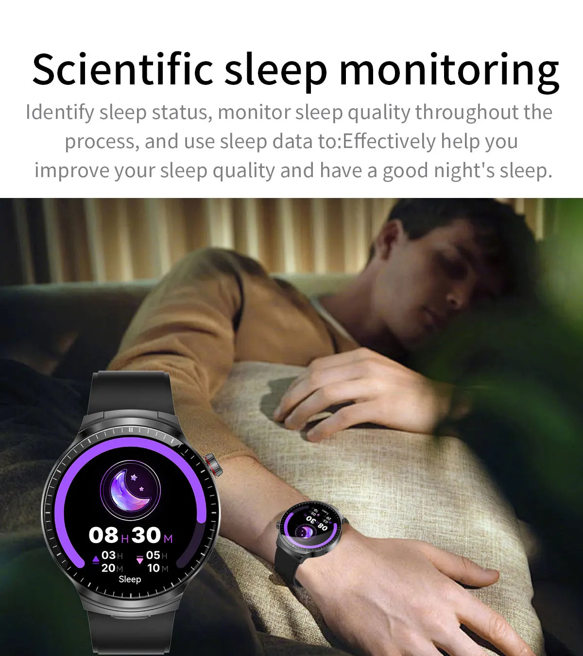LIGE 2025 New TWS 2-In-1 Headset Smart Watch 1.85" Bluetooth Call Men Earphone Smartwatch Heart Rate Health Monitor Music Watch
