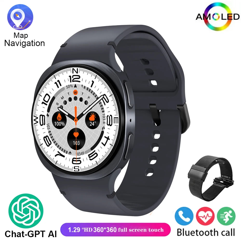 2025 New Watches 8 GPS Track Smartwatch For Man Women Health Sport AMOLED Heart Rate NFC Bluetooth Call Waterproof Smart Watch