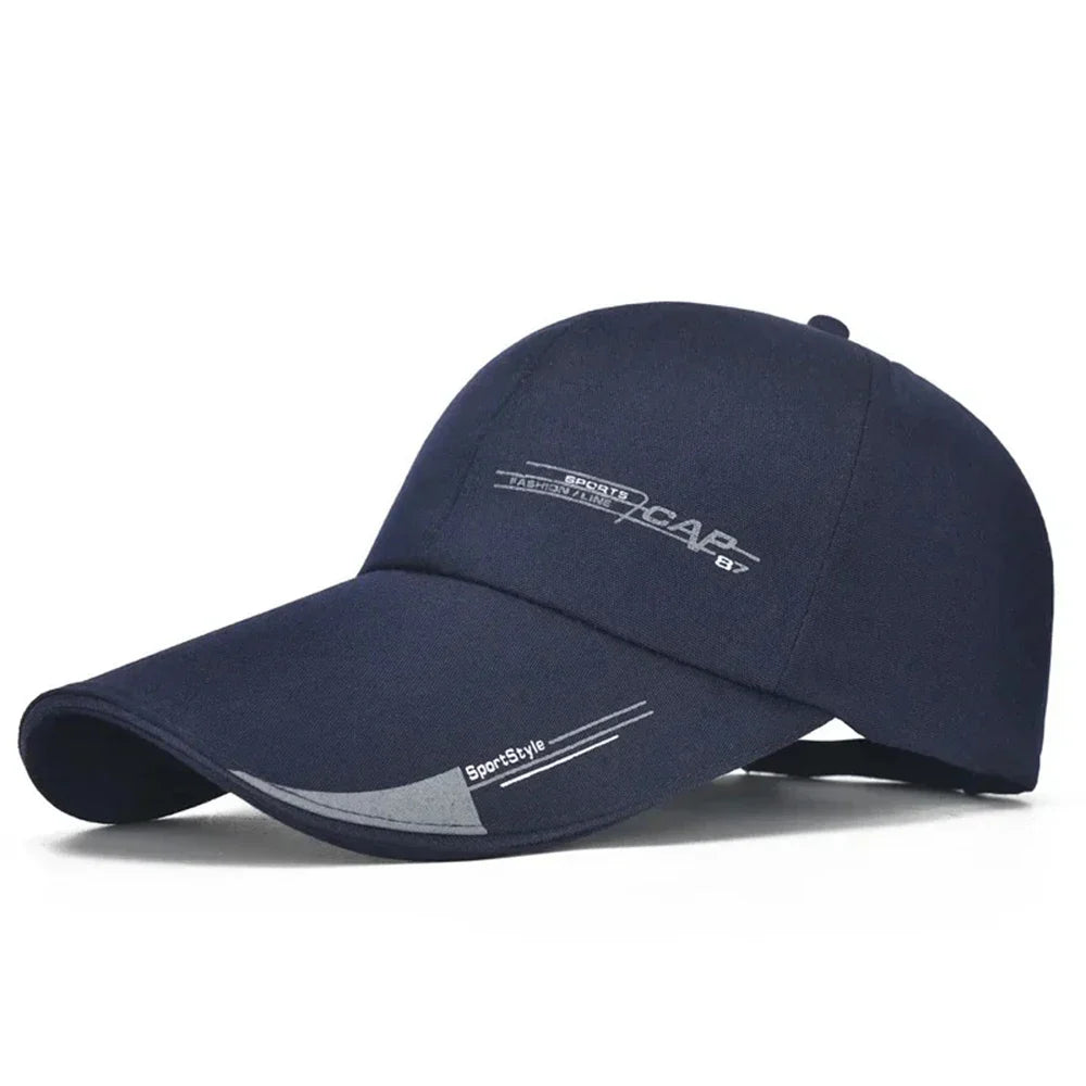2025 Sports Cap Mens  For Fish Outdoor Fashion Line Baseball  Long Visor Brim Shade Snapback Sun Hat Bone Gorras
