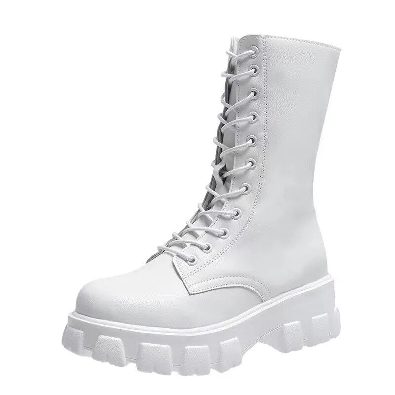 Women's Casual Boots Fashion Warm Boots Pu Anti-slip Leather