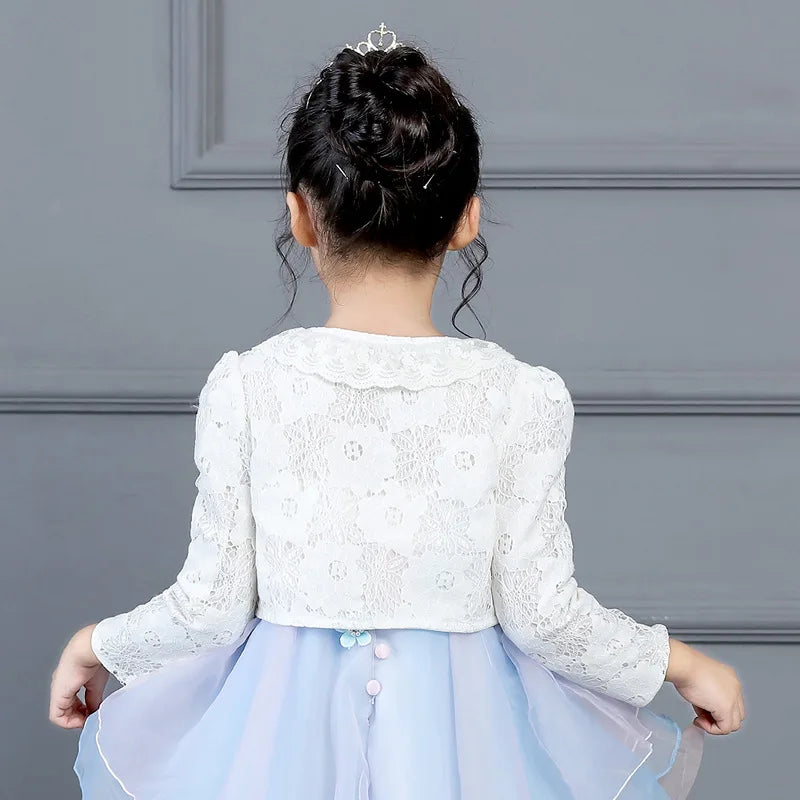 Black Girls Cardigans Jacket for Wedding Kid Coat For Outcoat Shawl Baby Girls Clothing