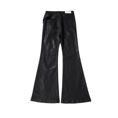 Y2k Streetwear Wax Leather Stretch Jeans for Men and Women Ropa