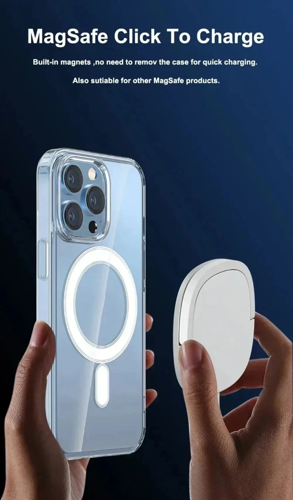 Transparent Original Magnetic Phone Case for iPhone 17 16 15 14 Plus 13 12 mini 11 Pro XS Max XR for Magsafe Acrylic Clear Cover