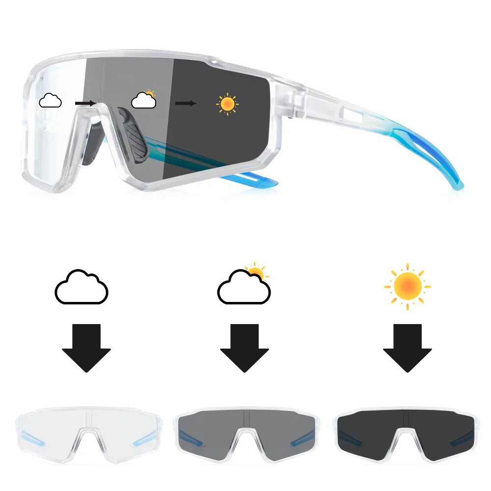 CRIXLAIS Fashion Photochromic Polarized Sunglasses Men Women Oversized Sun Glasses Male Night Vision Driving Goggles UV400