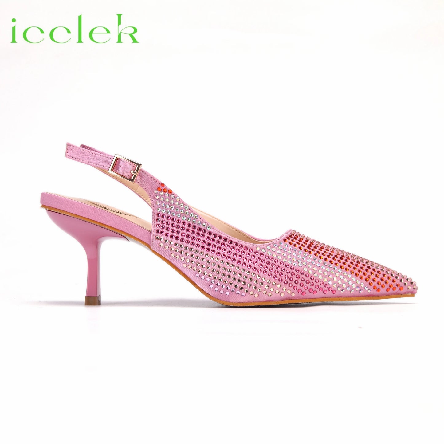 2023 Pink Color New Fashionable Low Heels Pointed Toe Ladies Shoes Matching Bag Set For Women Wedding Party