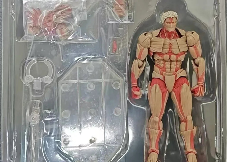 Attack on Titan Armored Titan Multi-Accessories 16cm Articulated Action Figure Model Statue Desktop Decoration Gift