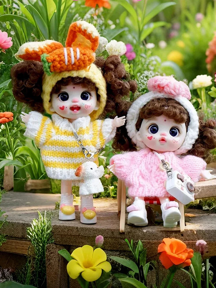 bjd doll Dolls for girls 13cm Labbu doll pocket mini blyth girl Doll Barbi Cry Baby Ball jointed doll Mobile phone Decoration