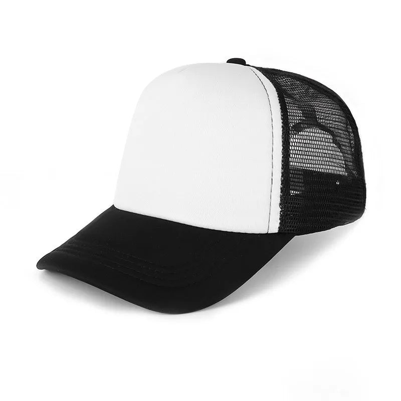 50 Color Unisex SummerTrucker Hat For Adult Net Baseball Cap Men Women Polyester Blank Mesh Adjustable Sun Hat Visor