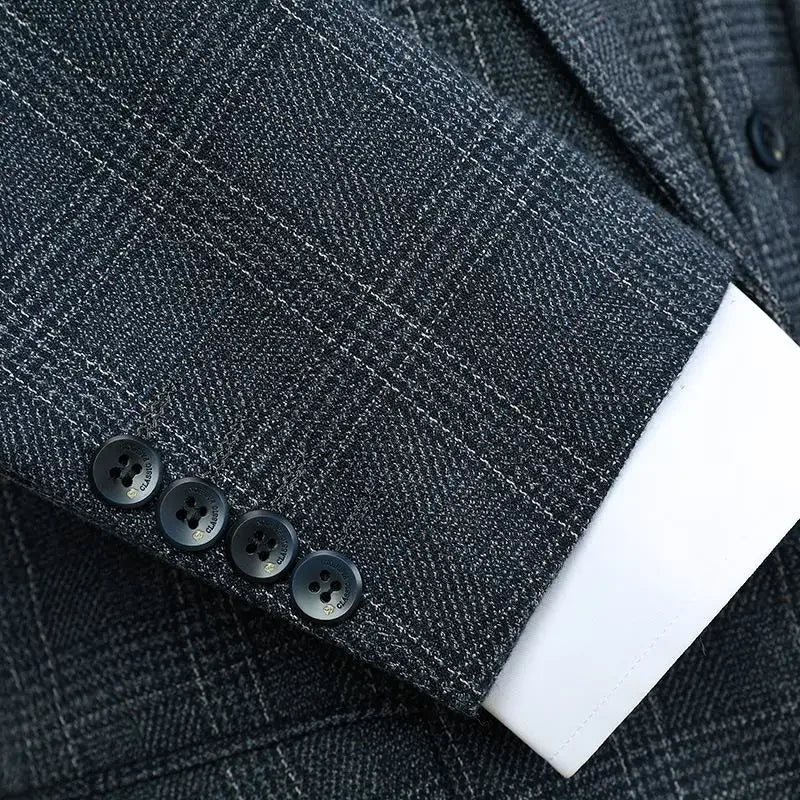 Boutique (Blazer+ Pants) Men's Fashion Hosts British Style Work Business