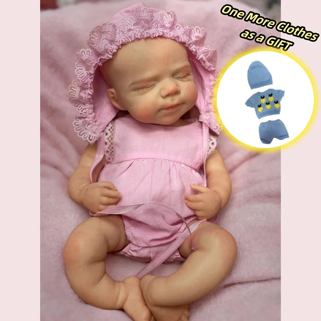 2 Sets Clothes & Washable Pascale Whole Body Silicone Bebe Reborn Girl With Open Mouth Soft Touch Newborn Silicone Girl Doll
