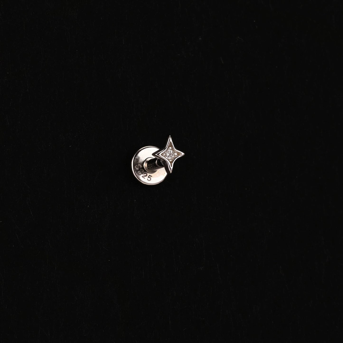 AIDE Heart Round Ball Flat Helix Piercing Earring 925 Sterling Silver Ear Studs Geometric Zircon Exquisite Trinket Studs Aretes