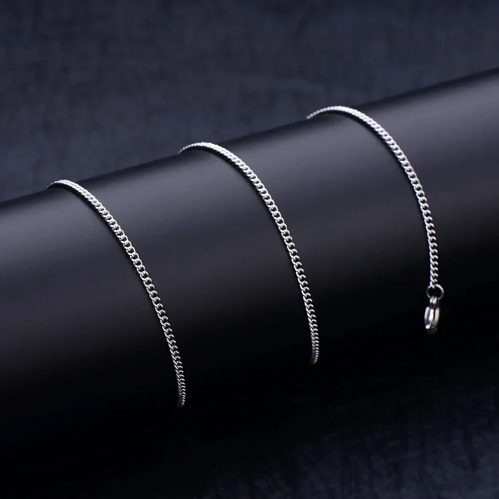 Wholesale 925 sterling silver 2MM 16-30Inches Side Chain Necklace Fit Pendant Fashion Gift For Men and Women Jewelry Accessories