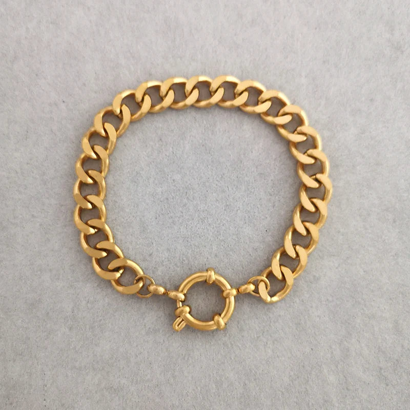 Necklace Women Men Choker Stainless Steel Geometric Rolo Link Cuba Paperclip Chain