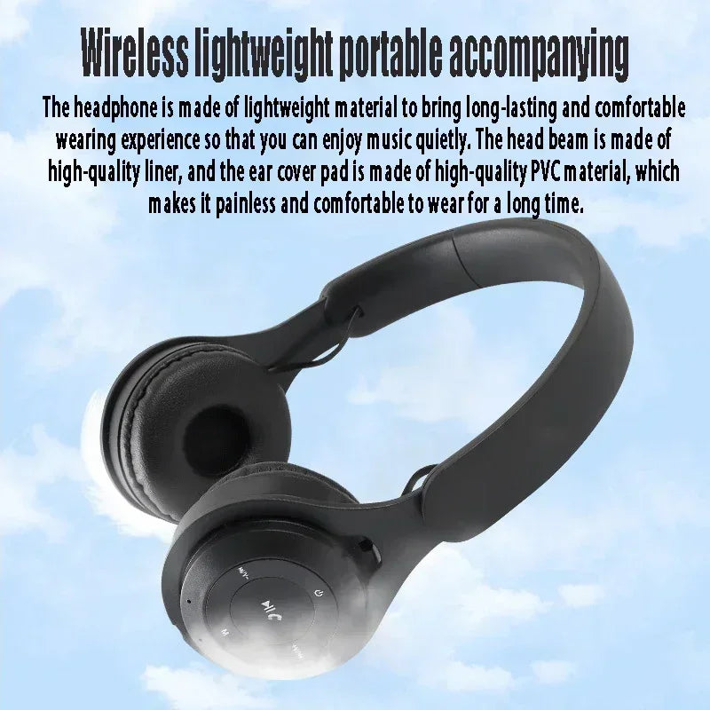 Macarone Wireless Bluetooth Headphones With Microphone Sound Insulation Gaming Earphone Hifi Bass Earbuds Blutooth5.3 Hedset