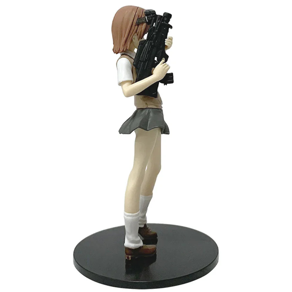 17cm Anime A Certain Magical Index Misaka Mikoto Railgun Girl Anime Figure PVC Action Figures Model Anime Cartoon Model Toy Gift