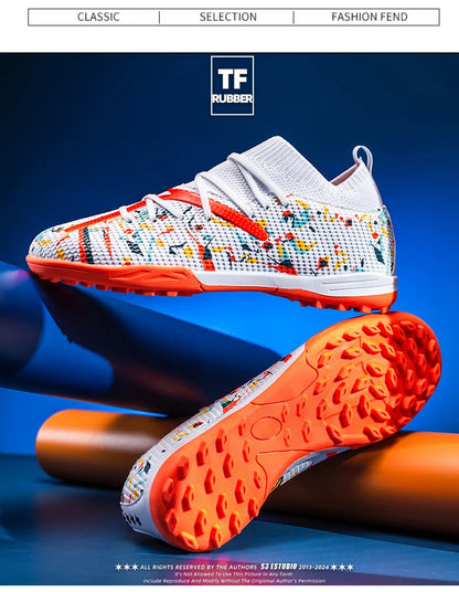 Mens Football Field Boots Ultralight Turf Indoor Society Training Soccer Shoes Cleats