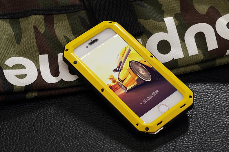 Heavy Duty Protection Armor Metal Phone Case for iPhone 17 16 15 14 13 12 11 Pro XS MAX SE XR X 6 7 Aluminum Shockproof Cover