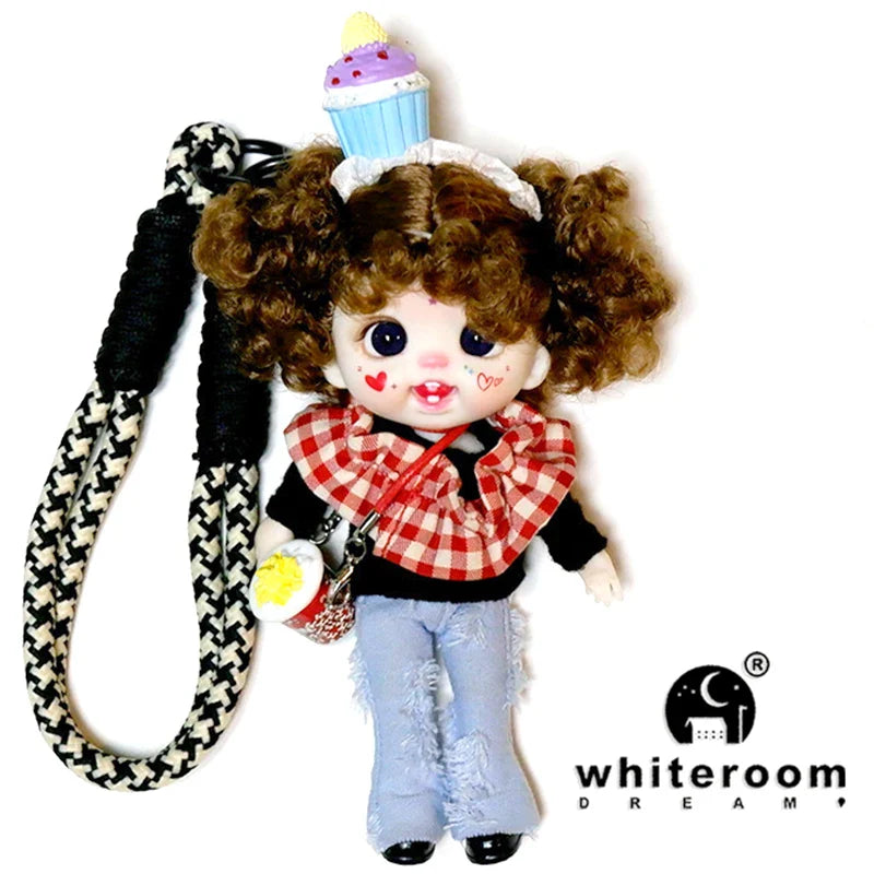 bjd doll Dolls for girls Labbu doll pocket mini blyth girl Doll Barbi cry Baby Rainbow Ball jointed doll Mobile phone Decoration