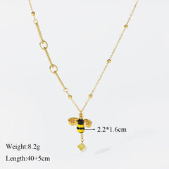 316L Stainless Steel Water Drop Pendant Necklace For Women Trendy