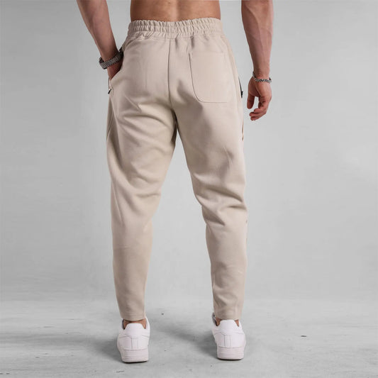 Men's Clothing Sport Casual Zipper Baggy Pants Cotton Long Trousers Outdoor Gym