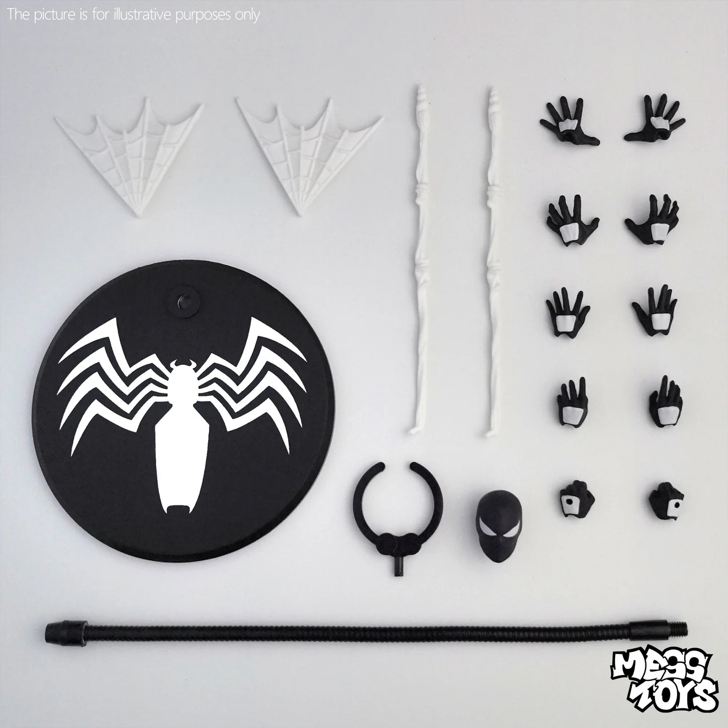 Mess Toys Spiderman Figure Black Suit Neighbor Symbiote MessToys Scarlet Neighbor Action Figure CT Toys Black Red Spider Man Toy