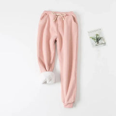 Women Fleece Sweatpants High Waisted Joggers With Pockets Joggers