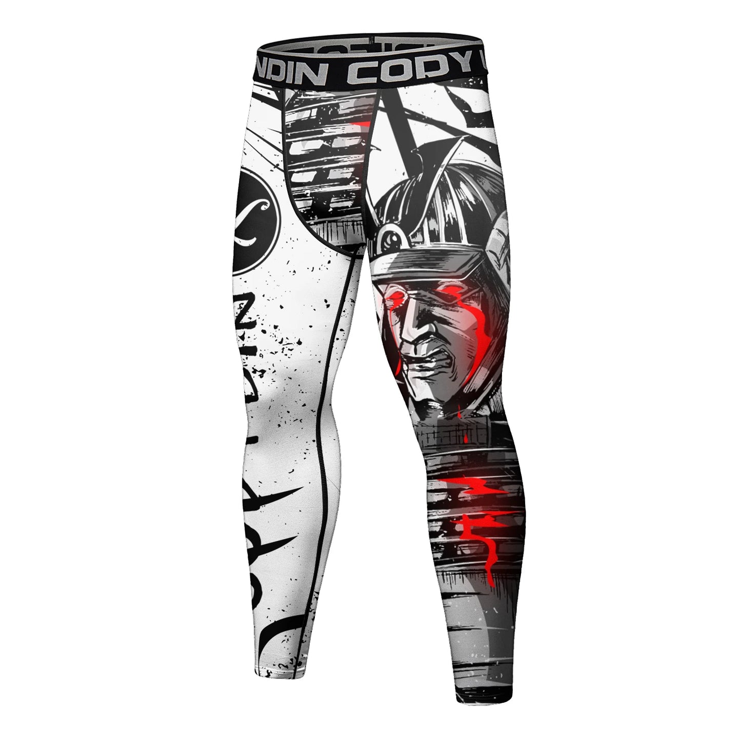 Cody Lundin Men's Jiu Jitsu Spats Stapling Compression Tights Pant Training