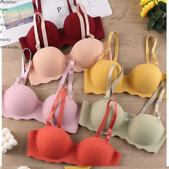 Bras Push Up Seamless Underwear for Women Solid Color Wireless Lingerie