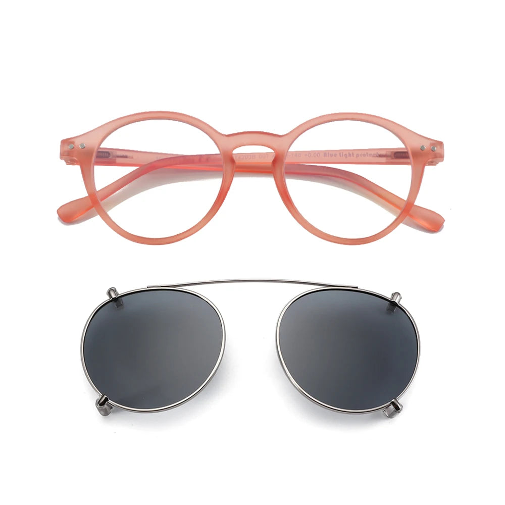 Steampunk Style Glasses (Anti Blue Light Blocking Eyewear) + Clip Lenses