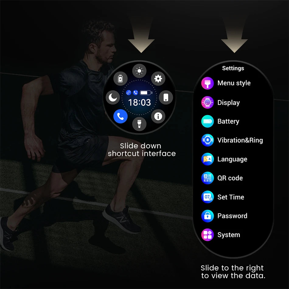 New WatchAMOLED Screen Bluetooth Call Heart Rate Waterproof Women 5 Upgraded Version Sport Fitness Tracker Smart Watch Men Gift