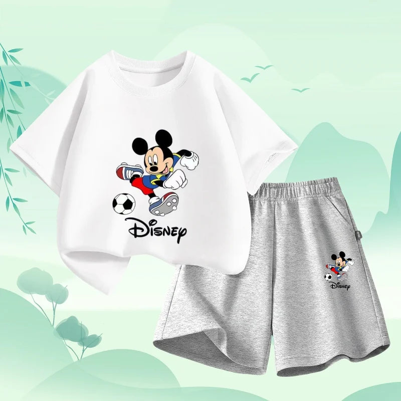 Summer Baby Girl Boy Clothes Set Children Daisy Cartoon Mickey Printing T-shirt and Short 2Pcs Suit Kid Shorts Sleeve Tracksuit