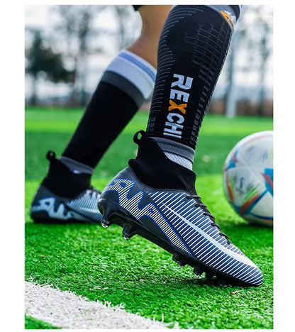 Professional Men Soccer Shoes FG/TF  Football Boots Cleats Breathable  Outdoor