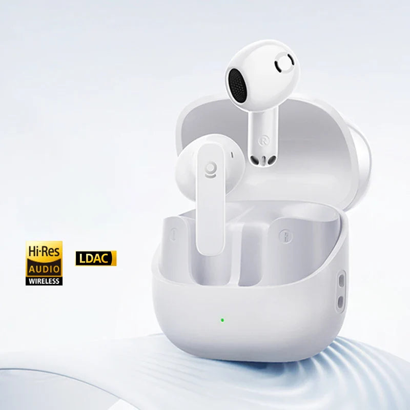 Baseus Bass BS1 NC -40dB Realtime Adaptive ANC Wireless Earbuds Bluetooth 6.0 Semi-Open Earphones LDAC Hi-Res Audio 6-Mic AI ENC