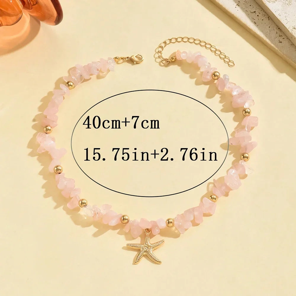 Fashionable  Natural Seashell Beaded Necklace Shell Pendant Ocean Inspired Jewelry Choker Suitable For Women Holiday Party Daily