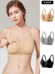 Breathable Front Open Nursing Bra Maternity Underwear Bra Full Cup