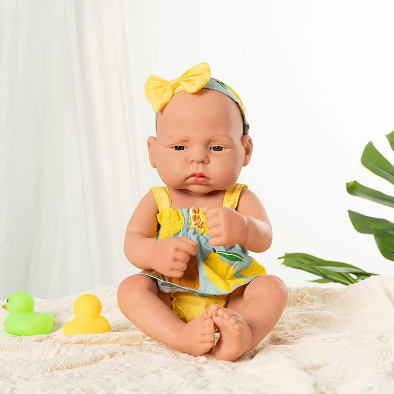 15.75inch 40cm Reborn Dolls Baby  Dolls Toys Girl Lifelike Reborn Dolls Full Body Vinyl Girl Doll Bebe Doll Toy Birthday Gift