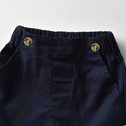 Children's Plaid Shirt and strap pants set for Boys with Bow Tie baby boy clothes 0 to 3Y Autumn Boys Clothes 70-130cm