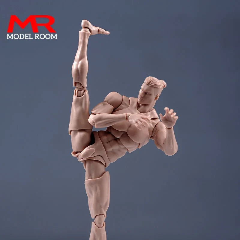 Third Part 1/12 Scale Super Flexible Male Joint Body 16.5cm Soldier Muscle Strong Articulated Action Figure Body Doll