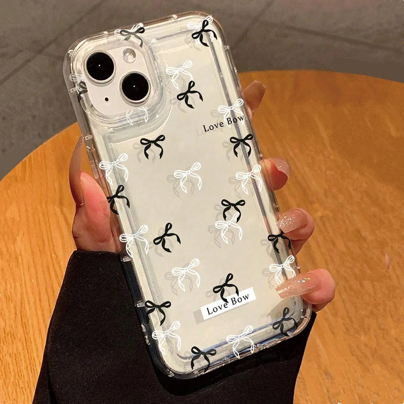 Case  For iPhone 16 14 13 12 11 15 Pro Max SE XR X XS 7 8 Plus Transparent Tpu Shockproof Phone Cover