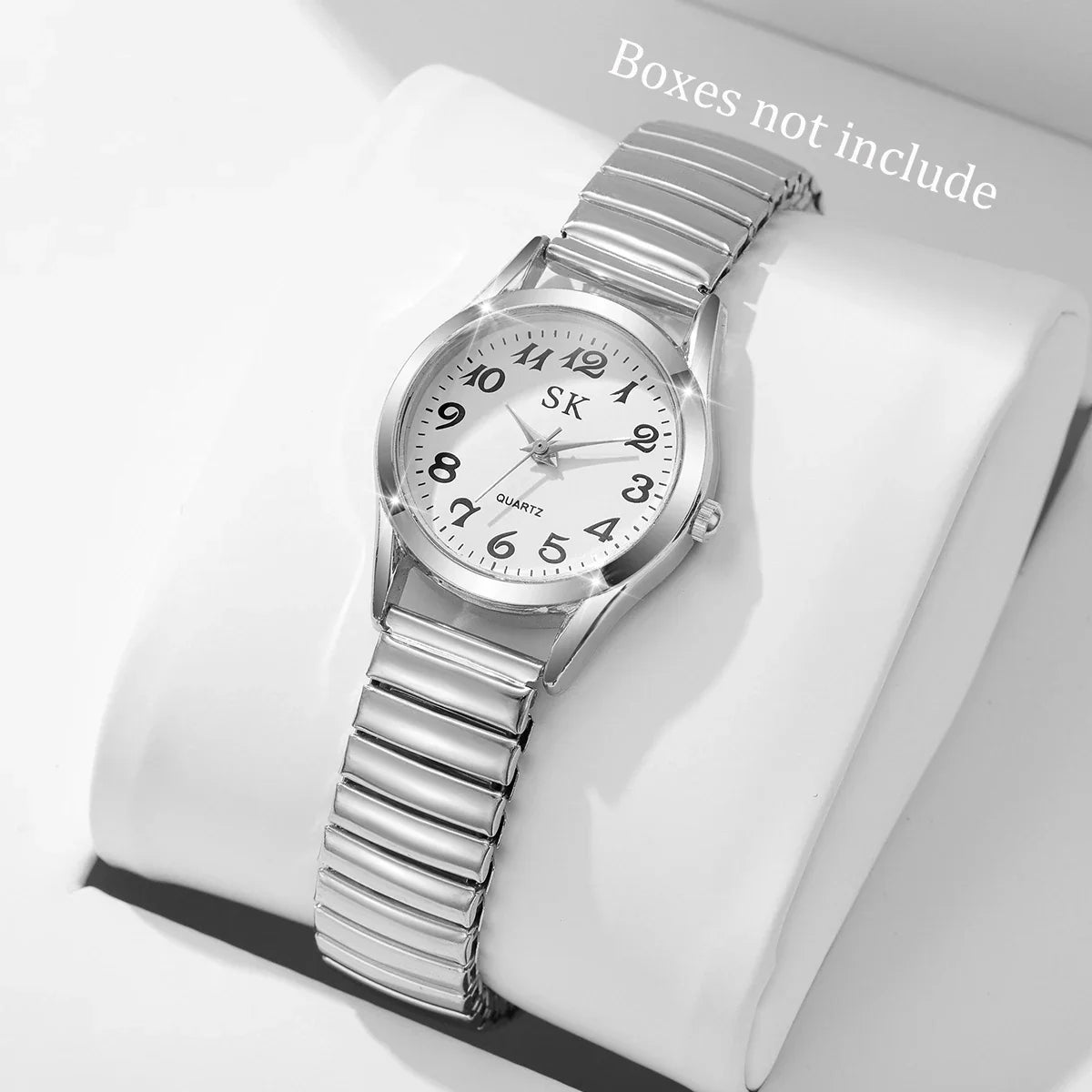 Elegant Small Dial Women Watches Fashion Elastic Strap Quartz Watch Reloj Mujer（Without Box）