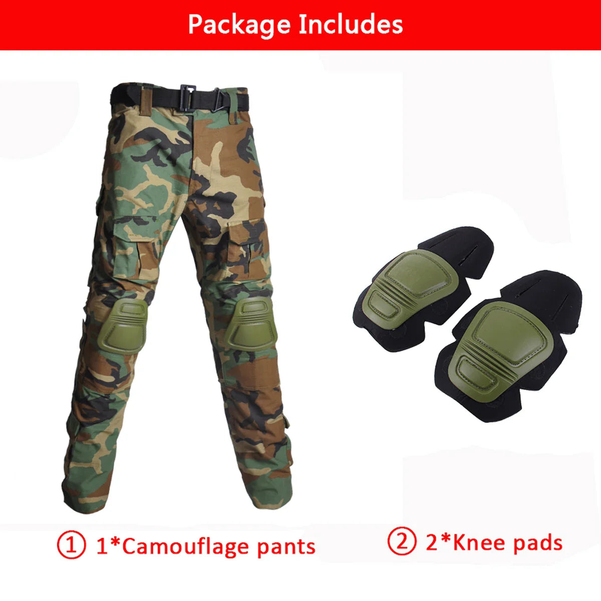 Outdoor Tactical Uniform Military Camo Hiking Training Shirts Workwear Cargo Pants+Pads Airsoft Paintball Hunting Clothes Sets